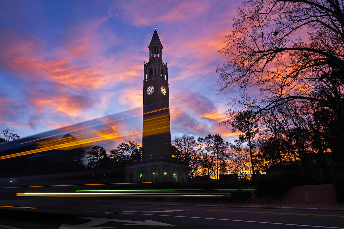 The Bell Tower at sunrise.